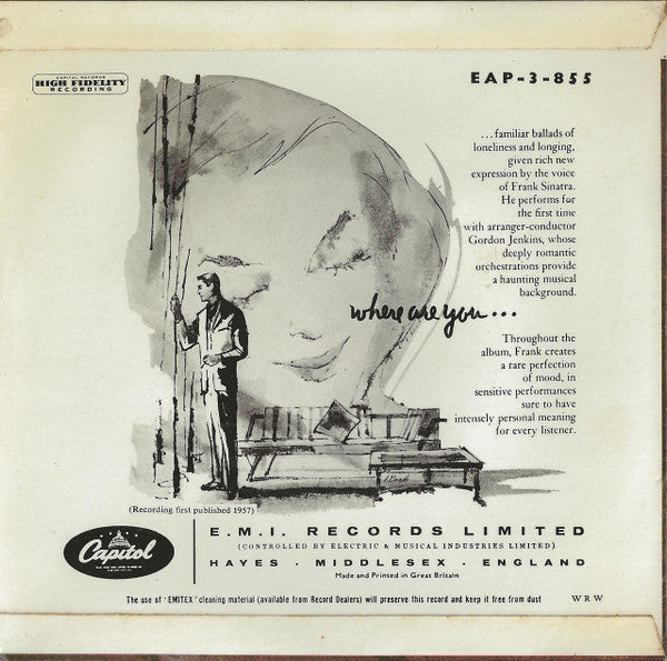 Frank Sinatra With Gordon Jenkins And His Orchestra : Where Are You? Part 3 (7", EP, Mono)