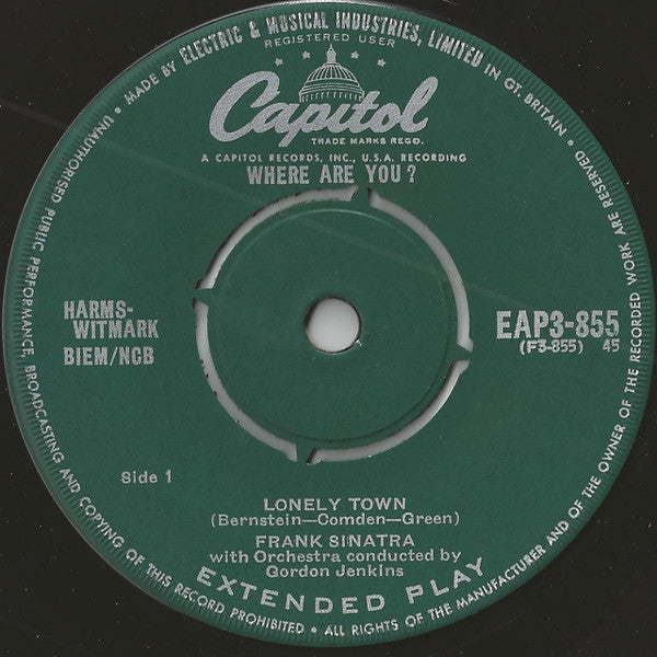 Frank Sinatra With Gordon Jenkins And His Orchestra : Where Are You? Part 3 (7", EP, Mono)