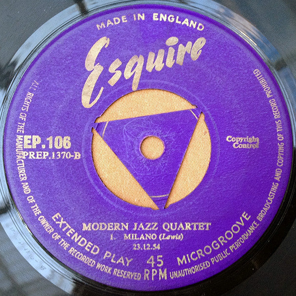 The Modern Jazz Quartet : Django / Milano (7", EP)