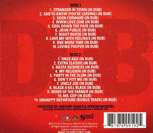 Gregory Isaacs : Dub Versions - Deluxe Edition (2xCD, Comp)