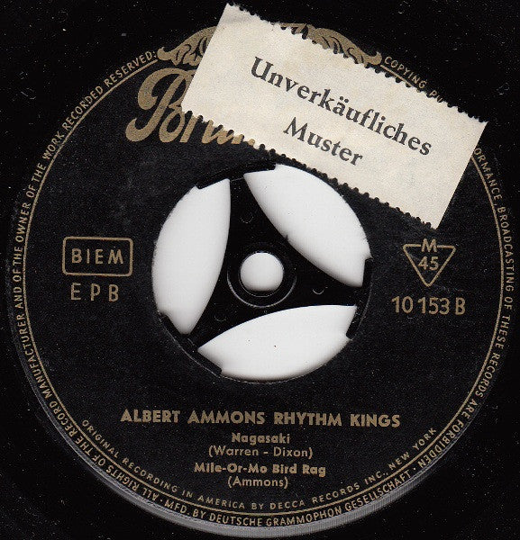 Albert Ammons And His Rhythm Kings : Original Boogie Woogie Piano (7", EP)