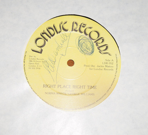 Norma Whyte, George Williams (12) : Right Place Right Time (12", Single)