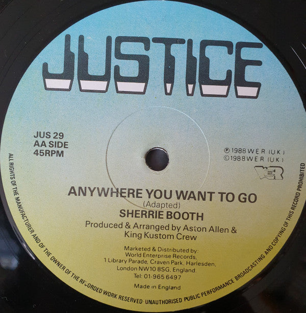 Tinga Stewart / Sherrie Booth : Tracks Of My Tears / Anywhere You Want To Go (12")