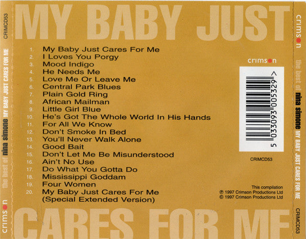 Nina Simone : My Baby Just Cares For Me (CD, Comp)