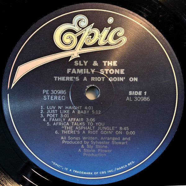 Sly & The Family Stone : There's A Riot Goin' On (LP, Album, RE)