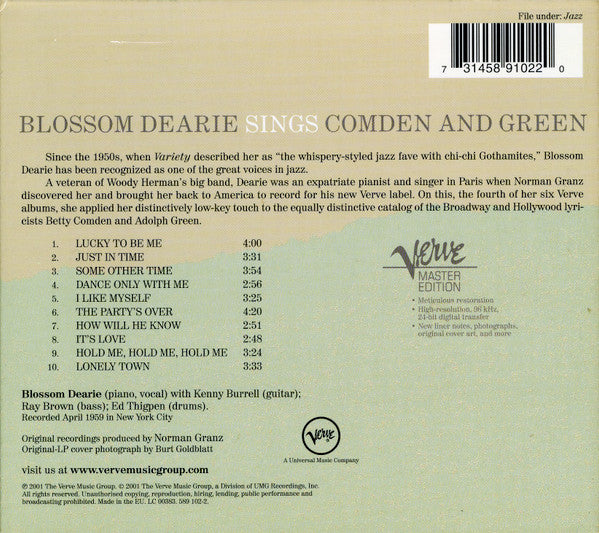 Blossom Dearie : Sings Comden And Green (CD, Album, RE, RM)