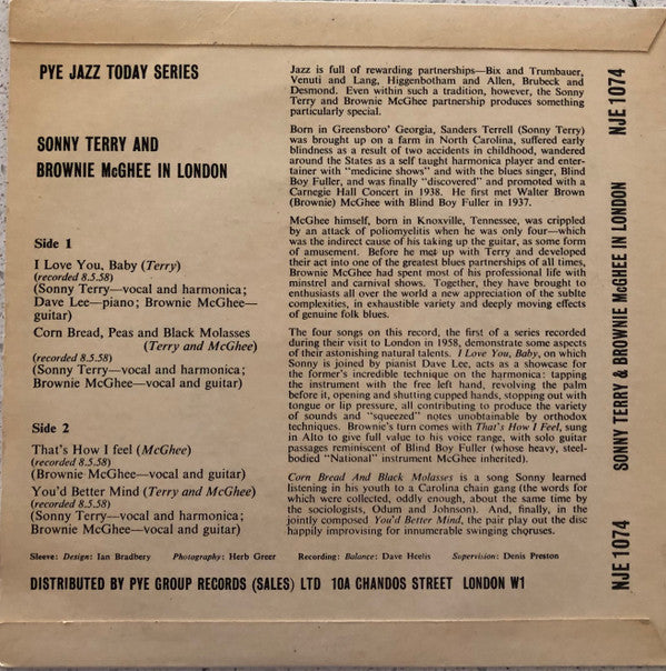 Sonny Terry & Brownie McGhee : In London - Part 1 (7", EP)