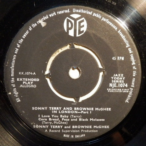 Sonny Terry & Brownie McGhee : In London - Part 1 (7", EP)