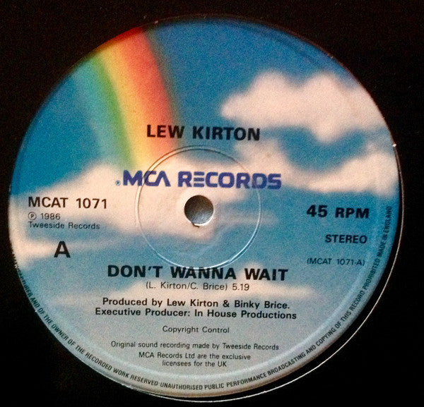 Lew Kirton : Don't Wanna Wait (12")