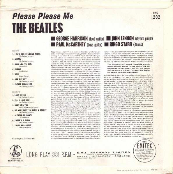 The Beatles : Please Please Me (LP, Album, Mono, RP, 5th)