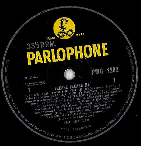 The Beatles : Please Please Me (LP, Album, Mono, RP, 5th)