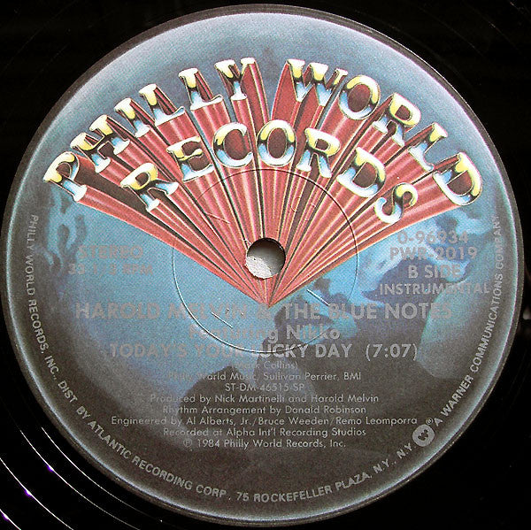 Harold Melvin And The Blue Notes Featuring Nikko (5) : Today's Your Lucky Day (12")