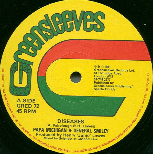 Michigan & Smiley / Little John : Diseases / Dance Hall Style (12")