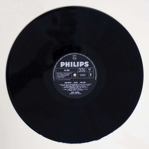Nina Simone : Broadway - Blues - Ballads (LP, Album, Mono)