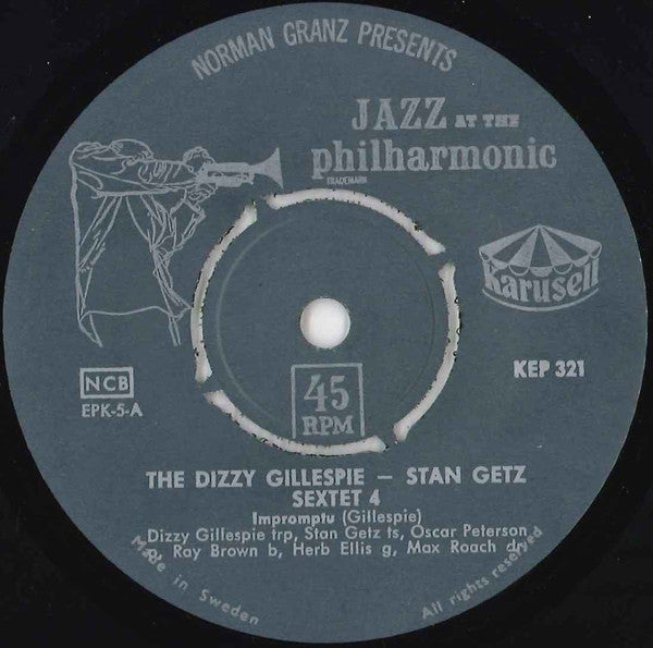 Dizzy Gillespie - Stan Getz Sextet : Diz And Getz (7", EP)