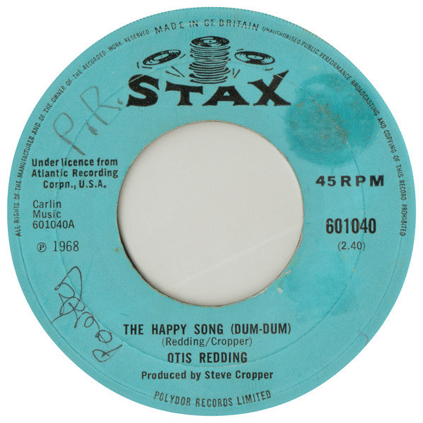 Otis Redding : The Happy Song (Dum-Dum) (7", Single, Lar)
