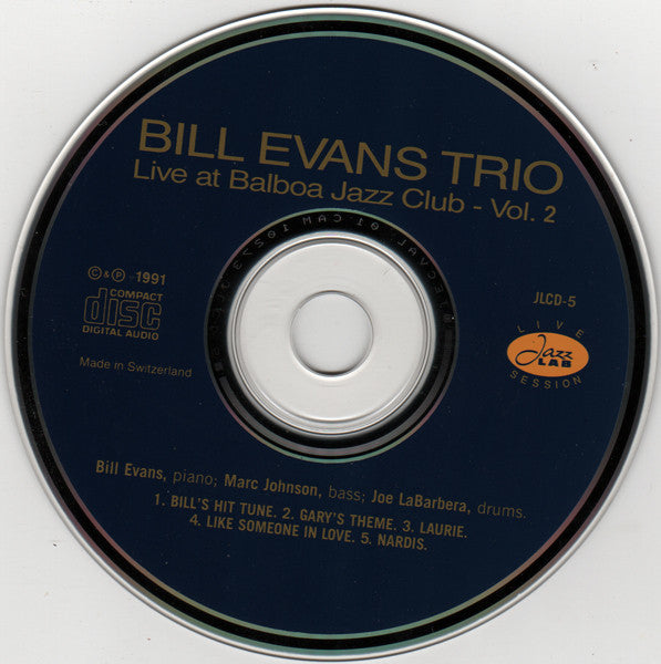 The Bill Evans Trio : Live At Balboa Jazz Club Vol. 2 (CD, Comp)