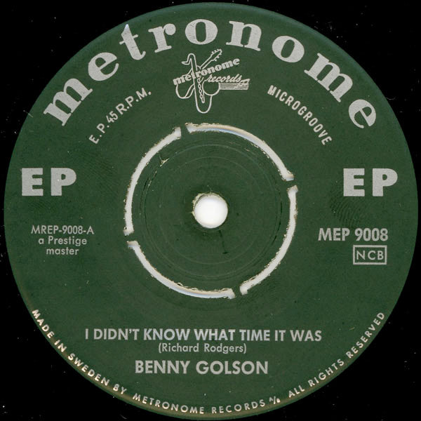 Benny Golson : Groovin' With Golson (7", EP, Mono, 4-L)