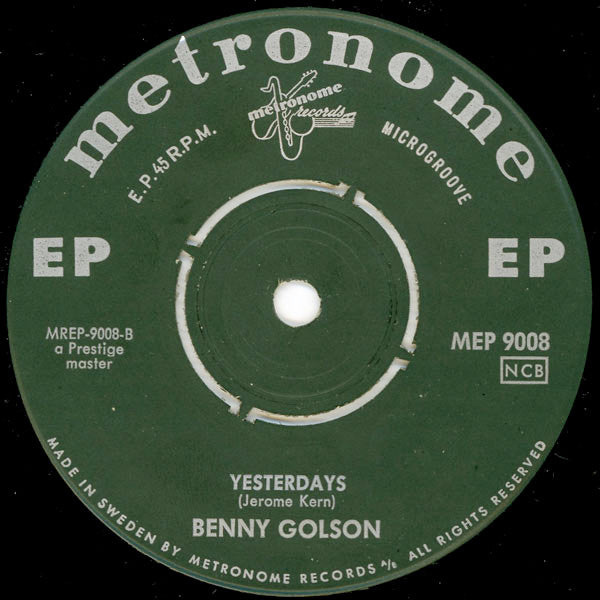 Benny Golson : Groovin' With Golson (7", EP, Mono, 4-L)
