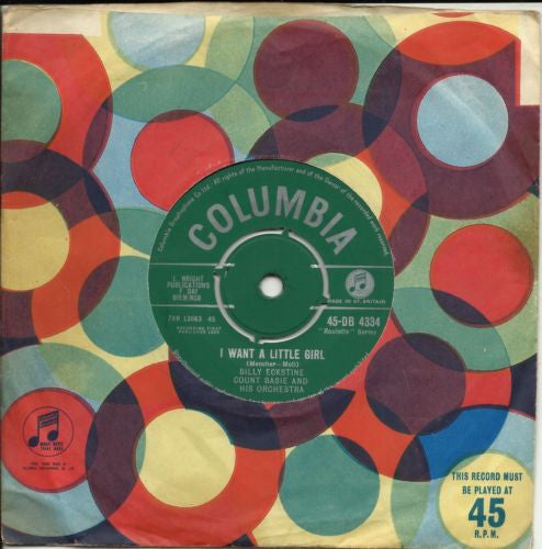 Billy Eckstine & Count Basie Orchestra : I Want A Little Girl / Lonesome Lover Blues (7", Single)