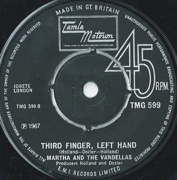 Martha Reeves & The Vandellas : Jimmy Mack (7", RE, Pus)
