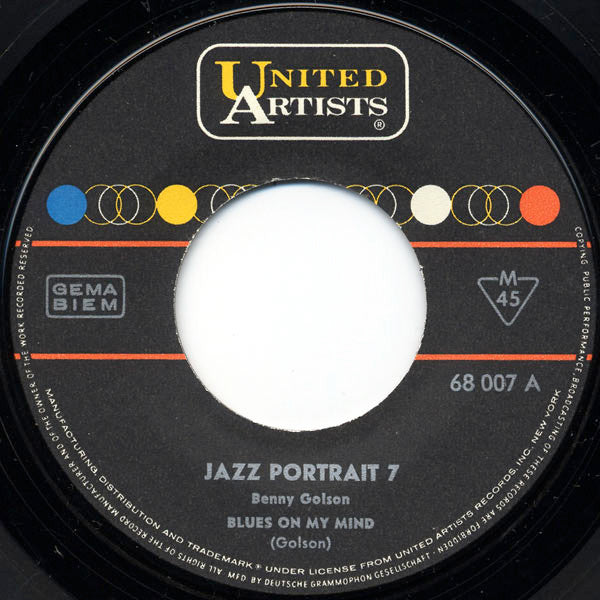 Benny Golson : The Jazz Portrait 7 (7", Mono)