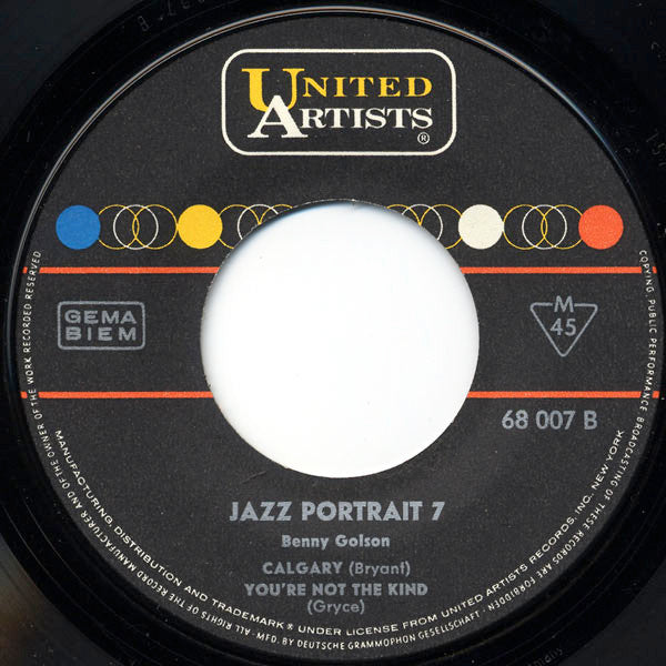 Benny Golson : The Jazz Portrait 7 (7", Mono)