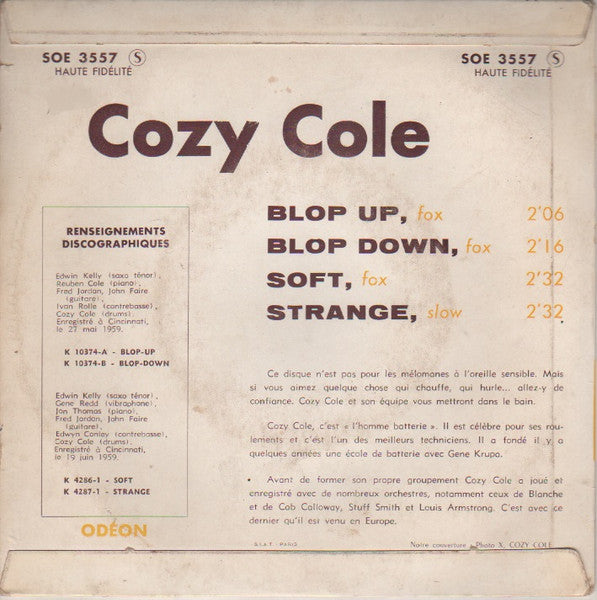Cozy Cole : Blop Up (7", EP)