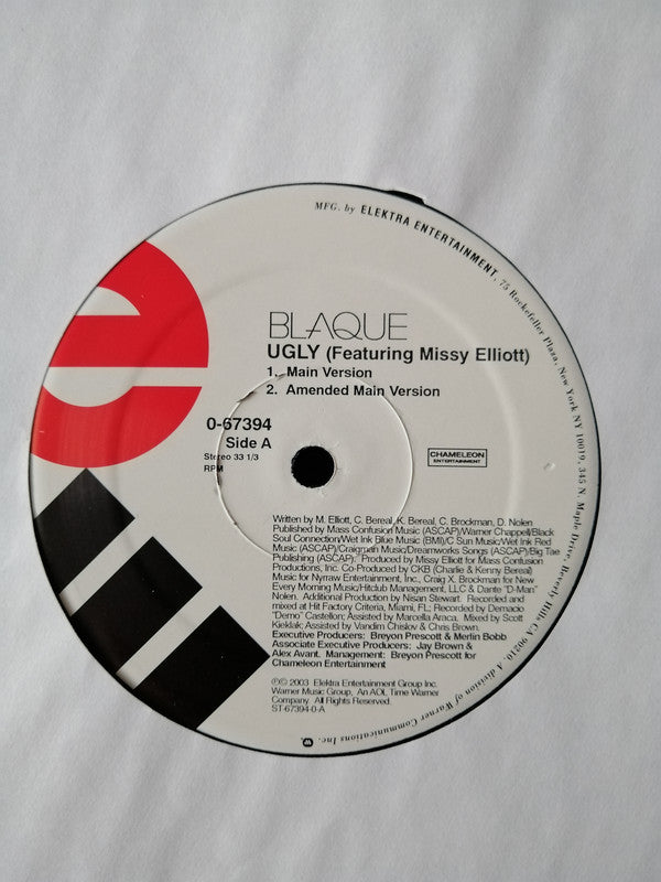 Blaque (2) Featuring Missy Elliott : Ugly (12")