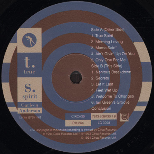 Carleen Anderson : True Spirit (LP, Album)