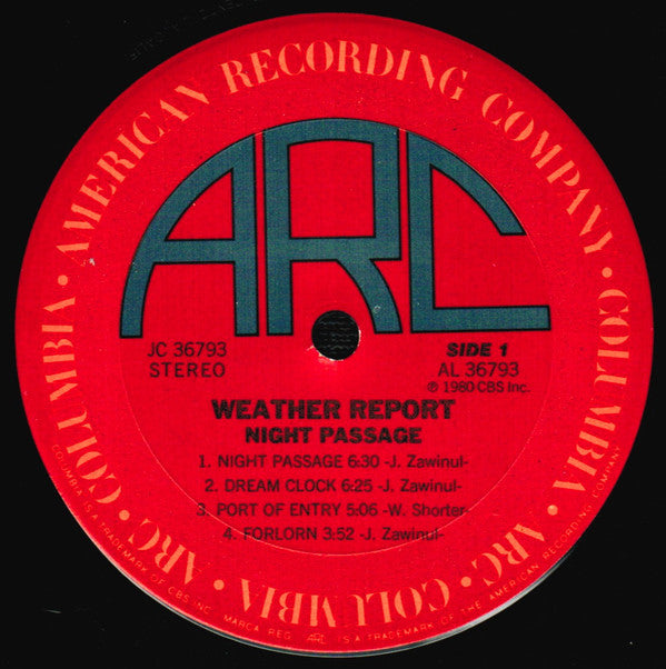 Weather Report : Night Passage (LP, Album)