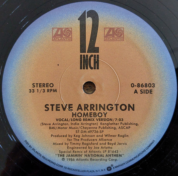 Steve Arrington : Homeboy (12")
