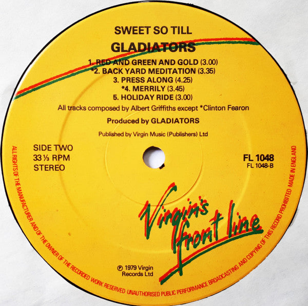 The Gladiators : Sweet So Till (LP, Album)