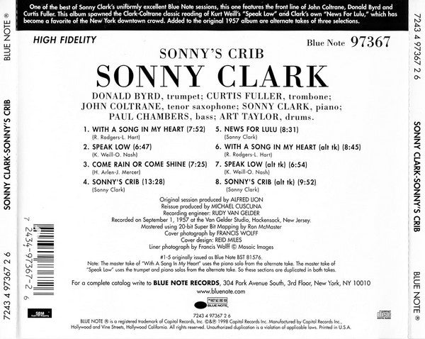 Sonny Clark : Sonny's Crib (CD, Album, Ltd, RE, RM)