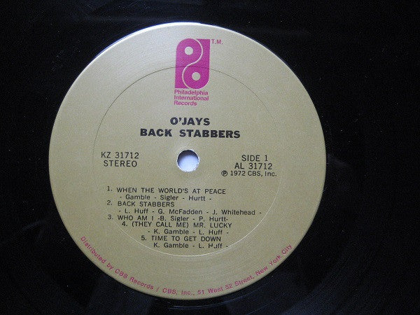 The O'Jays : Back Stabbers (LP, Album, M/Print, San)