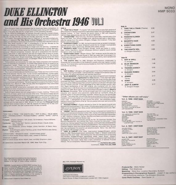 Duke Ellington And His Orchestra : The Radio Transcriptions Vol. 1 (LP, Album, Mono)