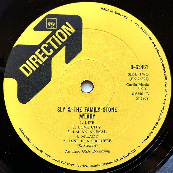 Sly & The Family Stone : M'Lady (LP, Album, Mono)