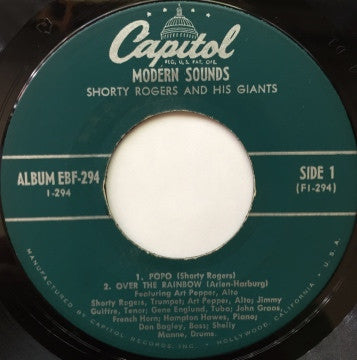 Shorty Rogers And His Giants : Modern Sounds (2x7", EP, Gat)