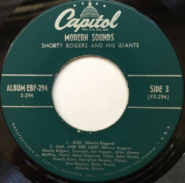 Shorty Rogers And His Giants : Modern Sounds (2x7", EP, Gat)