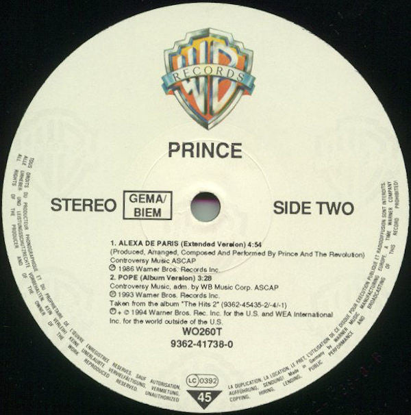 Prince : Letitgo (12", Single)