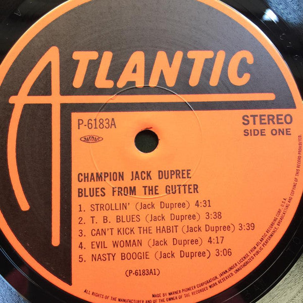 Champion Jack Dupree : Blues From The Gutter (LP, Album, RE)