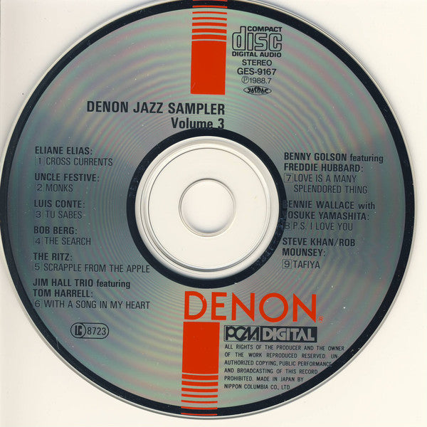 Various : Denon Jazz Sampler Volume 3 (CD, Comp, Smplr)