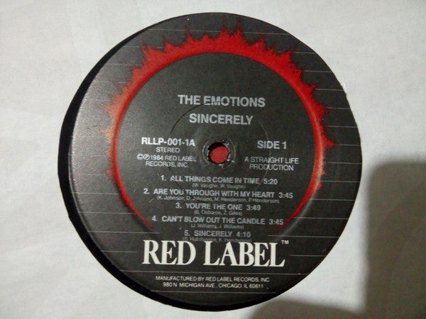 The Emotions : Sincerely (LP, Album)