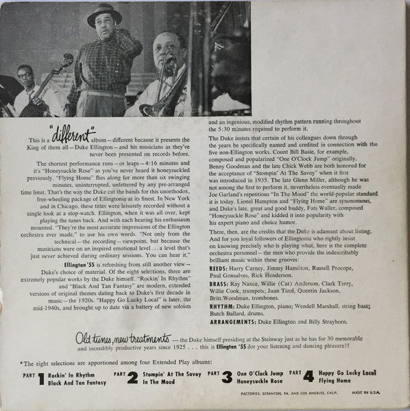 Duke Ellington And His Orchestra : Ellington '55, Part 2 (7", EP)