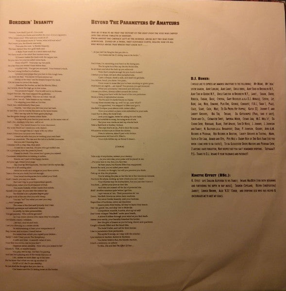 Kinetic Effect : Borderin' Insanity (12")