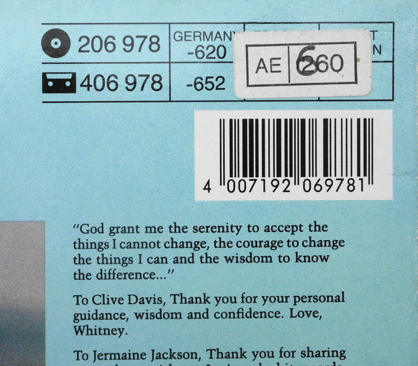 Whitney Houston : Whitney Houston (LP, Album)