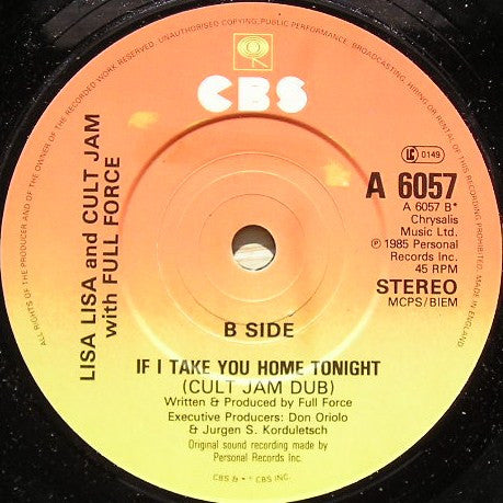 Lisa Lisa & Cult Jam With Full Force : I Wonder If I Take You Home (7", Single)