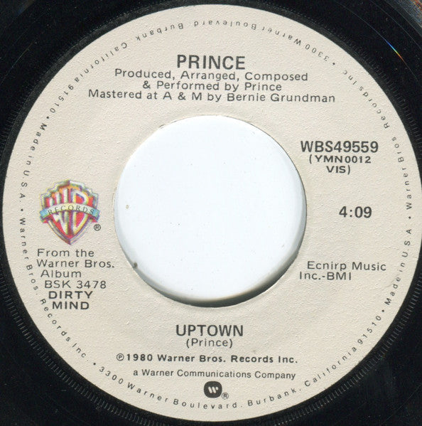 Prince : Uptown (7", Single, Win)