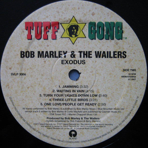 Bob Marley & The Wailers : Exodus (LP, Album, RE)