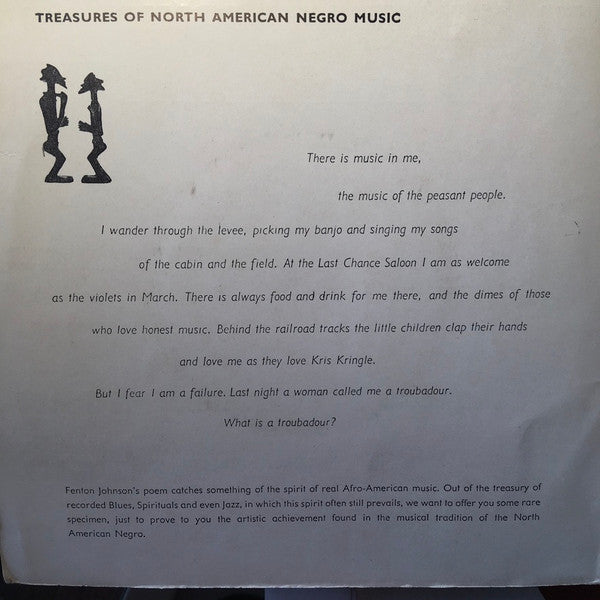Blind Willie Johnson : Treasures Of North American Negro Music, Volume 2 (7", EP, Comp)